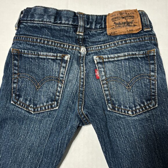 Lot 3 Levi’s Kids Boys 5 Regular 510 Super Skinny Jeans Blue Striped Distressed‎ - Picture 15 of 16